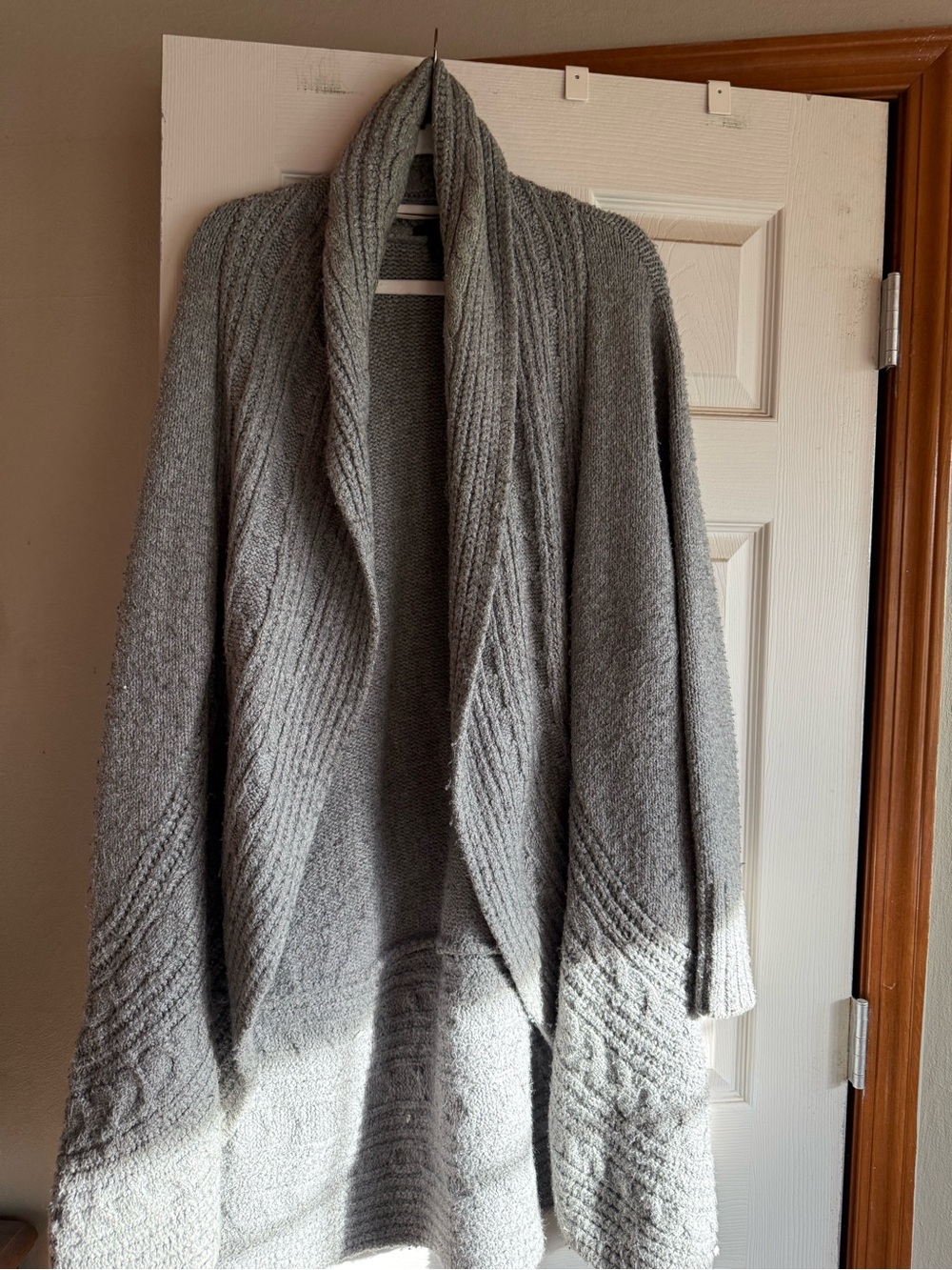 torrid Gray Open-Front Shawl Collar Sweater Cardigan